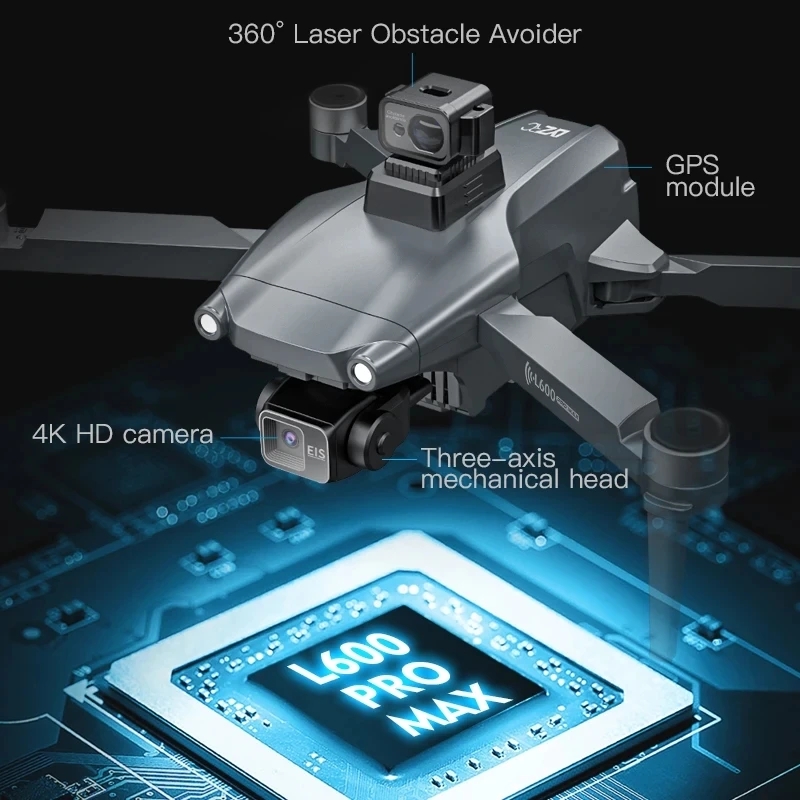 L600 PRO MAX GPS Drone Profesj – Drone Gimbal 3 Axis recenzja i cena